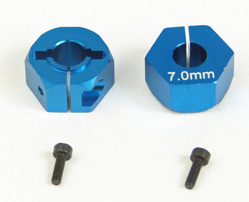 Custom Works 7285 12mm Clamping Hex for 5mm Axle, 7mm Offset (pr)