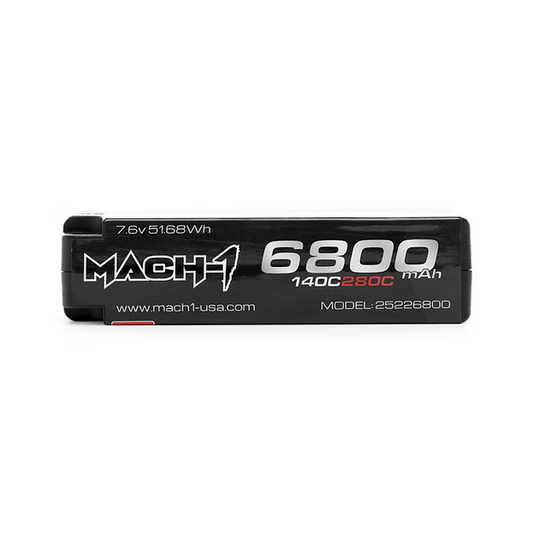 The Mach-1 Racing 2S 140C HV 6800mAh Shorty LiPo Battery