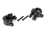 Traxxas 9037 Black Extreme Heavy-Duty Steering Blocks (2) - Jato, Slash 4x4, Rustler 4x4, Stampede 4x4