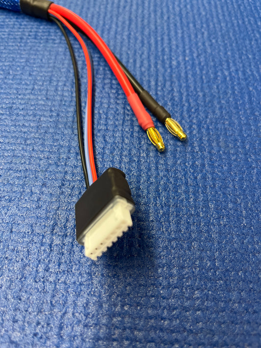 LCRC 2S Charge Lead for 4mm Bullet Charger to 5mm Battery w/balance
