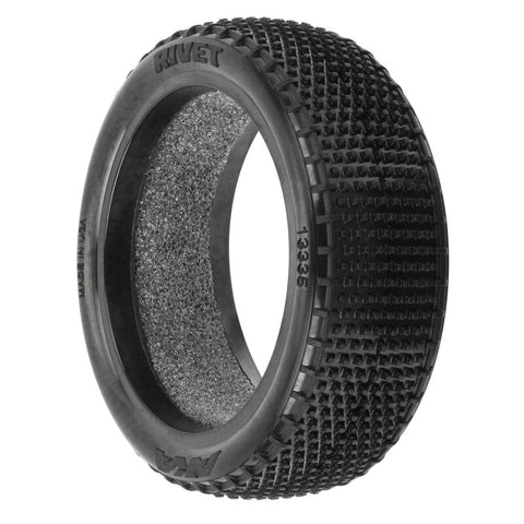 AKA Tires 13335HR 1/10 Rivet Medium Carpet 4WD Front 2.2" Off-Road Buggy Tires (2)