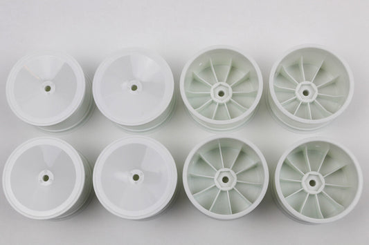 B2902W/8 2WD Rear Wheels, 2.2in 12mm Hex, 8pcs. (White): MSB1