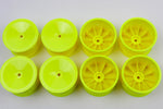 B2902Y/8 2WD Rear Wheels, 2.2in 12mm Hex, 8pcs. F(Yellow): MSB1