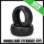 JConcepts 4111-02 Double Bar - 1/8 Buggy Tires (2) - Green (Super Soft)