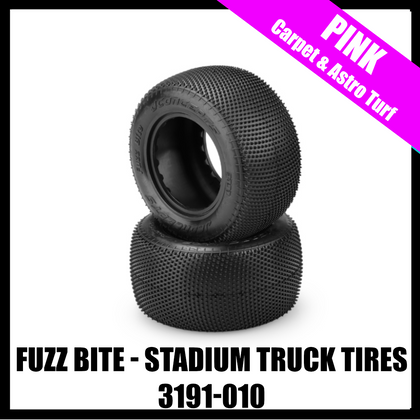 JConcepts 3191-010 Fuzz Bite - Stadium Truck Tires - Pink Compound