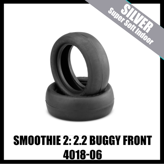 JConcepts 4018-06 Smoothie 2 2.2" 2WD Front Buggy Tires (2) (Silver)