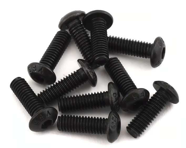 EcoPower ECP-H-3303 4mm "High Strength" Steel Button Head Screws (10) (4x12mm)