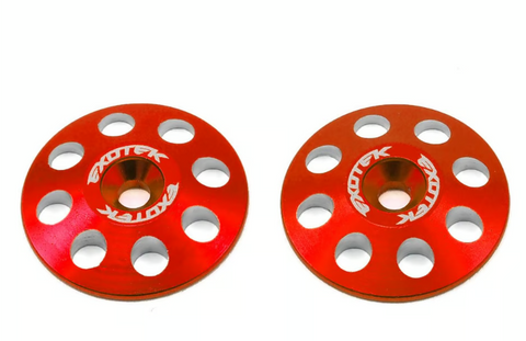 Exotek 1665RED 22mm 1/8 XL Aluminum Wing Buttons (2) (Red)