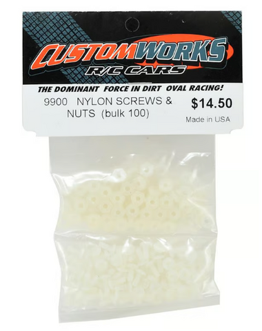 Custom Works 9900 Nylon Screws & Nuts (100)