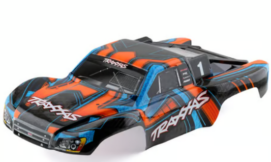 Traxxas 6844 Slash 4X4 Pre-Painted Body (Orange & Blue)