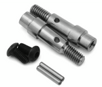 Team Associated ASC71181 RC10B6 Factory Team Titanium Hex Adapter Front Axles (2)