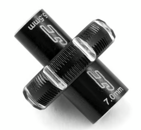 JConcepts 2556-2 Combo Thumb Wrench (5.5mm/7.0mm) (Black)
