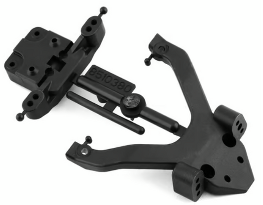Team Associated 91972 B6.4/B6.4D Factory Team Top Plate & Ball Stud Mount (Carbon)