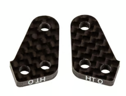 Team Associated 92305 RC10B74.1 Factory Team Carbon Fiber HT +0 Steering Block Arms