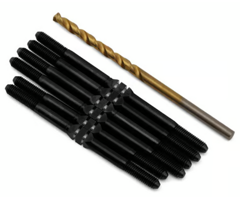 J&T Bearing Co. JT10920 Associated T6.4 Titanium "Milled'' XD Turnbuckles (Black)