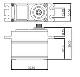 ProTek PTK-160SS RC 160SS Low Profile Super Speed Metal Gear Servo High Voltage/Metal Case