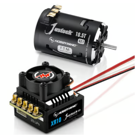 Hobbywing 38020371 XR10 Justock G3S Sensored Brushless ESC/SD G2.1 Motor Combo (13.5T)