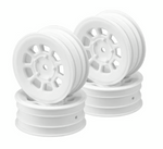 JConcepts 3397W 9 Shot 2.2 Dirt Oval Front Wheels (White) (4) (B6.1/XB2/RB7/YZ2) w/12mm Hex