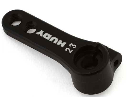 Hudy 293411 Aluminum Offset 2 Hole Clamp Servo Horn (Black) (23T) (KO/JR/Sanwa)