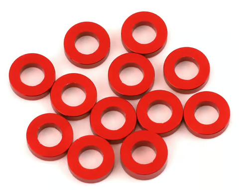 1UP  Racing 1UP80334  3x6mm Precision Aluminum Shims (Red) (12) (1mm) 80334