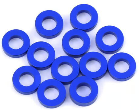 1UP Racing 1UP80394 3x6mm Precision Aluminum Shims (Dark Blue) (12) (1mm) 80394