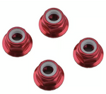 1UP Racing 1UP80532 4mm Serrated Aluminum Locknuts (Red) (4) 80532