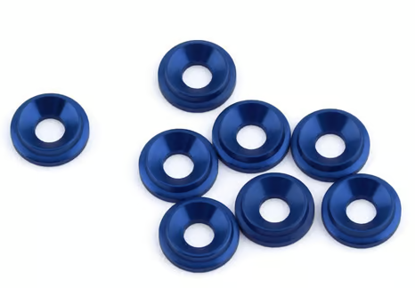1UP Racing 1UP820109 3mm LowPro Countersunk Washers (Dark Blue) (8) 820109