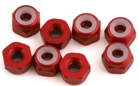 1UP Racing 1UP870502 3mm Aluminum Locknuts (Red) (8) 870502