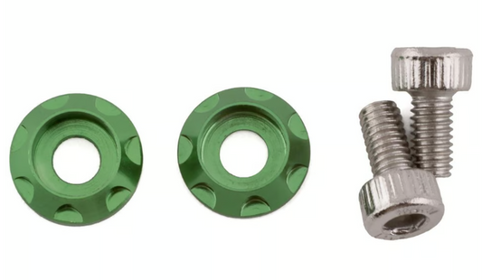 Team Brood BRO-TBR-M3MWKITHSG6 3mm Motor Washer Heatsink w/Screws (Green) (2) (6mm)