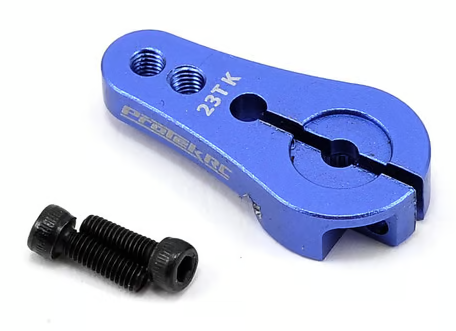 ProTek RC PTK-7809 4mm Aluminum Short Clamping Servo Horn (Blue) (23T-JR/Sanwa/KO)