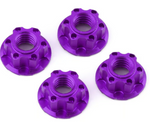 Yeah Racing 4mm Aluminum Serrated Wheel Lock Nut (4) (Purple)