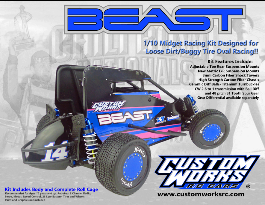 Custom Works 0650 Beast Midget Kit – LCRC Raceway