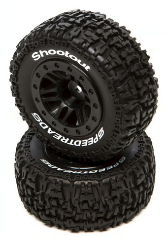 DuraTrax DTXC2931 SpeedTreads Shootout Short Course Rear Tires w/12mm Hex (Black) (2)