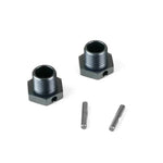 Tekno RC TKR9674 NB48 2.1 Aluminum 17mm Wheel Hub Set (Gun Metal) (2) (+1mm Offset)