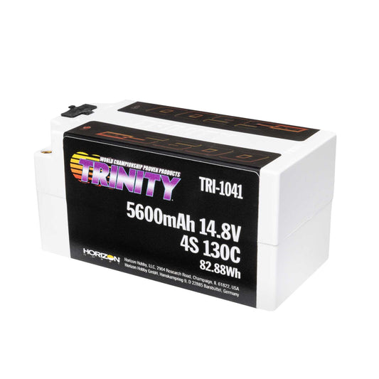 Trinity TRI-1041 14.8V 5600mAh 4S 130C Shorty LiPo Battery, 5mm Bullets