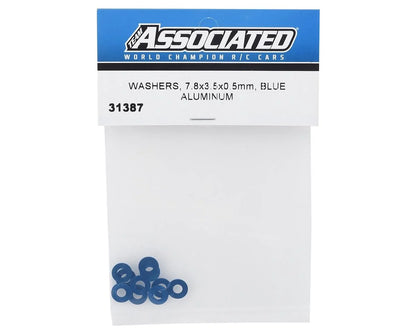 Team Associated 31387 7.8x3.5x0.5mm Aluminum Hub Spacer Washer (Blue) (10)