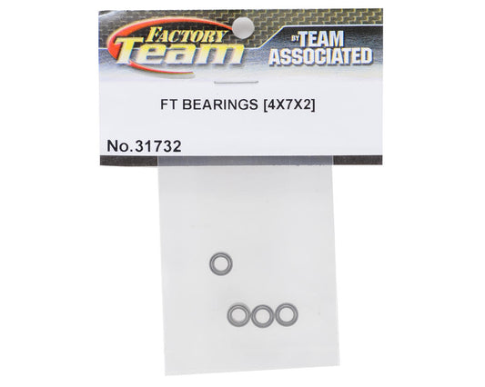Team Associated ASC31732 Factory Team 4x7x2.5mm Ball Bearings (4)