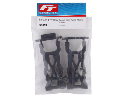 Team Associated ASC91874 RC10B6.2 Factory Team Carbon 75mm Rear Suspension Arms