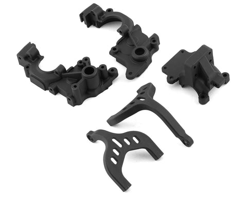 Team Associated RC10B6 Factory Team Laydown Gearbox & Chassis Braces (Carbon Composite)