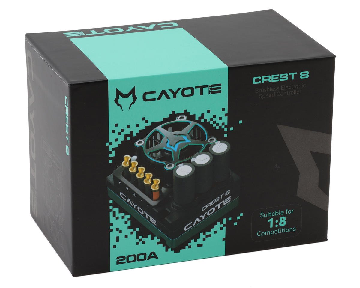 Cayote Crest CYEA10801 8 1/8 200A Sensored Brushless ESC w/Bluetooth