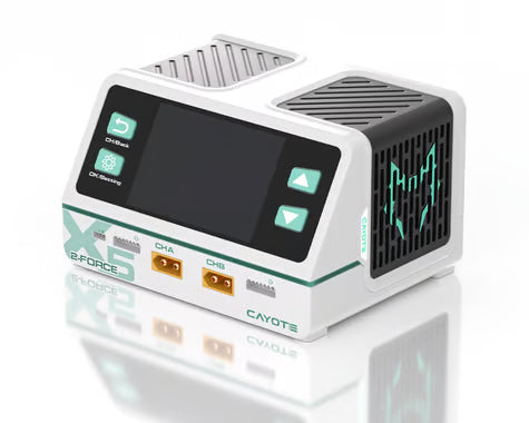 Cayote CYEG1022 2-Force X5 Racing Dual Battery Charger w/XT90 Charge Lead (6S/40A) (AC 500W/DC 1400W)