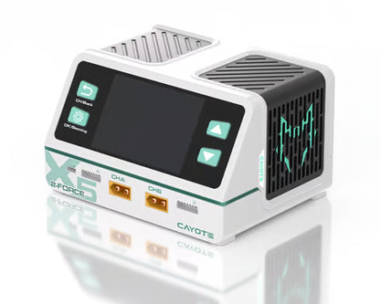 Cayote CYEG1022 2-Force X5 Racing Dual Battery Charger w/XT90 Charge Lead (6S/40A) (AC 500W/DC 1400W)