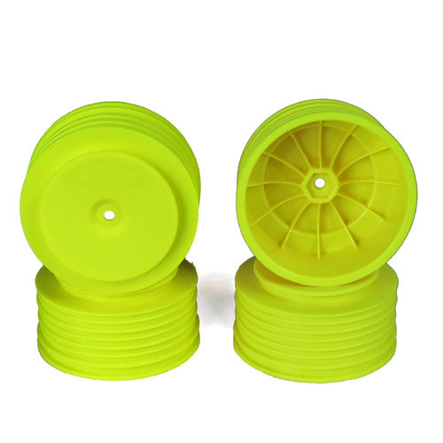 DE Racing DER-PS4-LY Speedline Plus SC Wheels for TLR 22SCT - TEN-SCTE / TEKNO SCT410 / YELLOW / 4pcs
