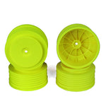 DE Racing DER-PS4-LY Speedline Plus SC Wheels for TLR 22SCT - TEN-SCTE / TEKNO SCT410 / YELLOW / 4pcs