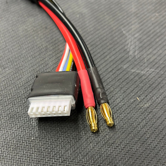 LCRC 4S Charge Lead for 4mm Bullet Charger to 5mm bullet battery with balance