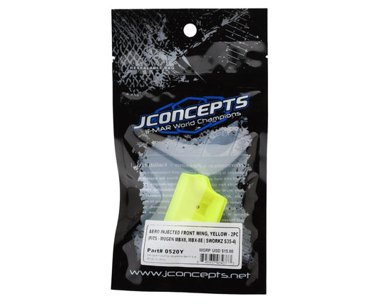 JConcepts 0520Y Mugen MBX8/MBX-8e 1/8 Evo Molded Front Wings (Yellow)
