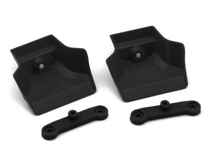JConcepts 0523B XRAY XB8/XB8e 2025 1/8 Molded Front Wings w/Adaptors (Black) (2)