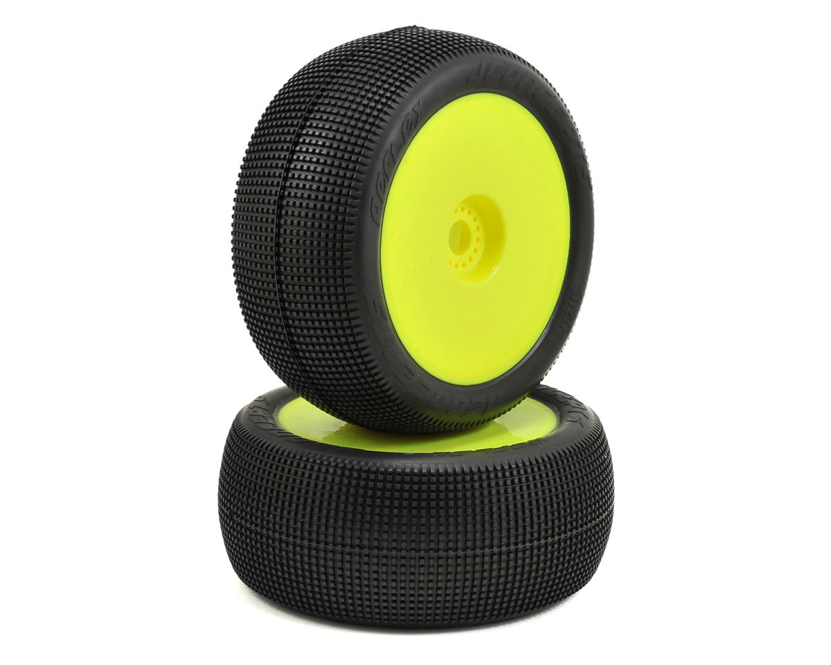 JConcepts 3125-22 Reflex 4.0" Pre-Mounted 1/8th Truggy Tires (2) (Yellow) (Green)