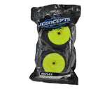 JConcepts 3125-22 Reflex 4.0" Pre-Mounted 1/8th Truggy Tires (2) (Yellow) (Green)