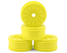 JConcepts 3445Y Pioneer 83mm 1/8th Buggy Wheels (Yellow) (4)
